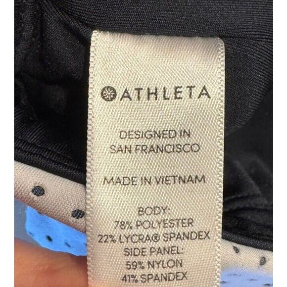 Athleta Women’s Size Medium Colorblock Contender 7/8 Tight Navy Blue Gym Workout - Picture 8 of 8